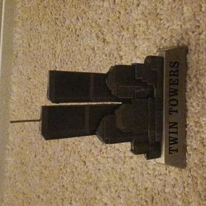 Twin Towers-World Trade Center pure metal stainless Souvenier